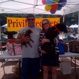 Jack Richards & Casey Curry Channel 13 KTRH Meteorologist at the Pet Fair